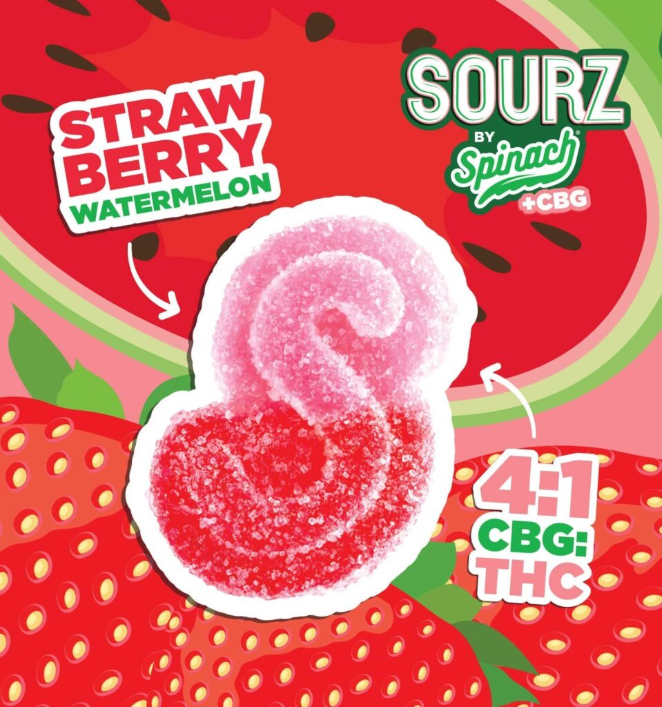 SOURZ STRAWBERRY WATERMELON CBG GUMMIES